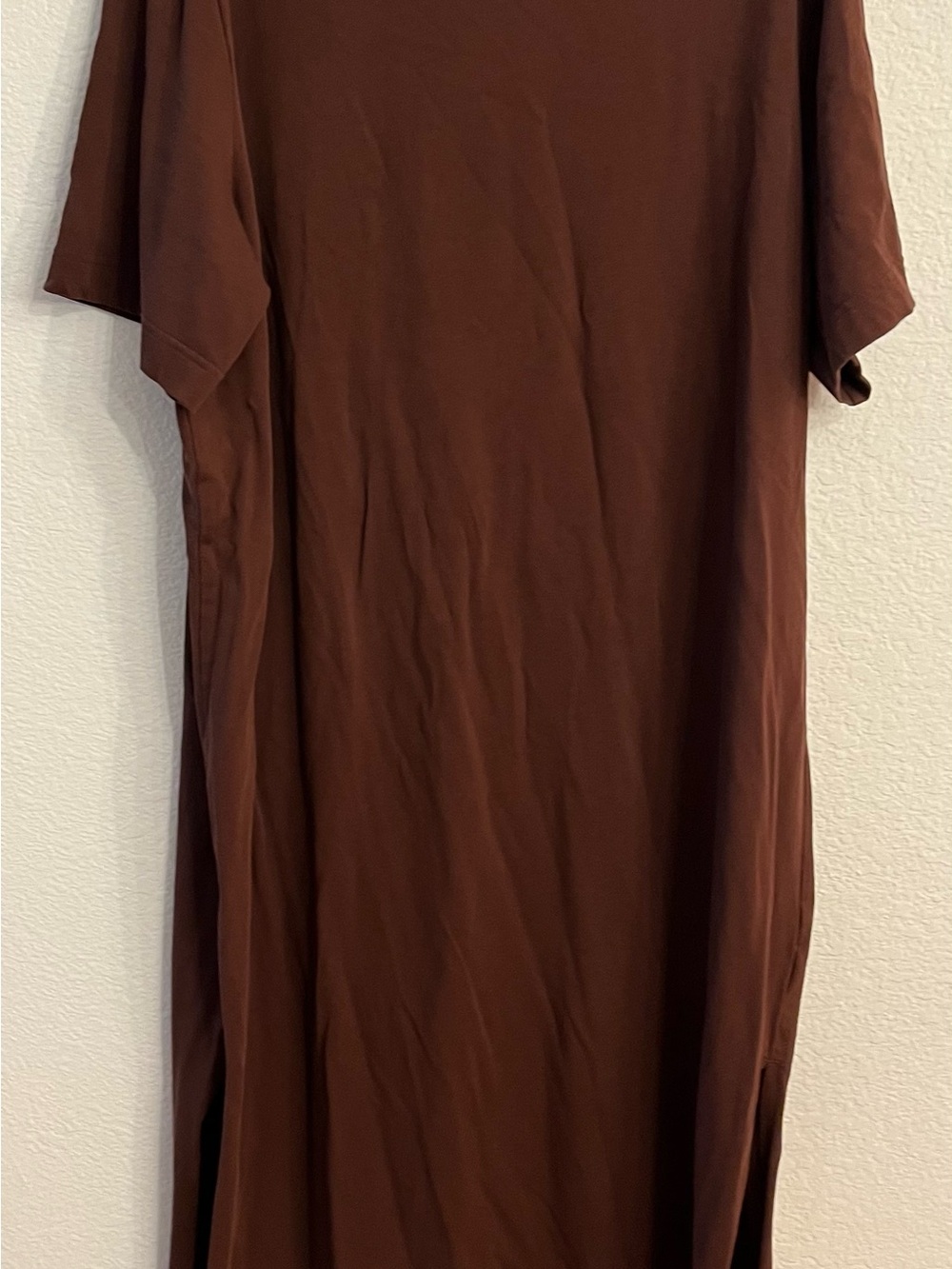 EARTHY BROWN 100 percent cotton ultimate maxi tee dress new!!